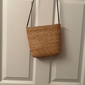 Small straw cross body bag